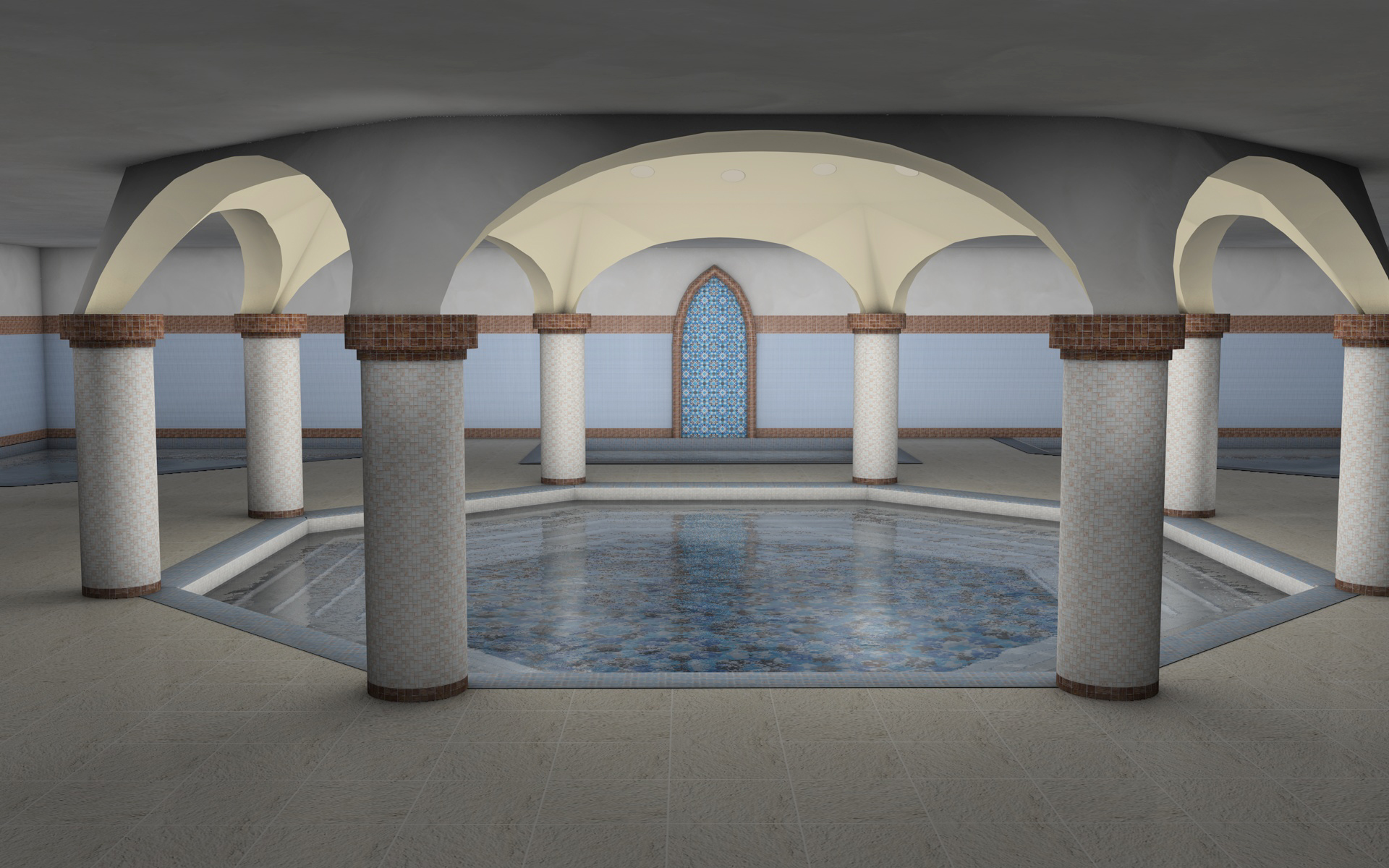 3d Visualization And Interior Design Of Turkish Bath Judit