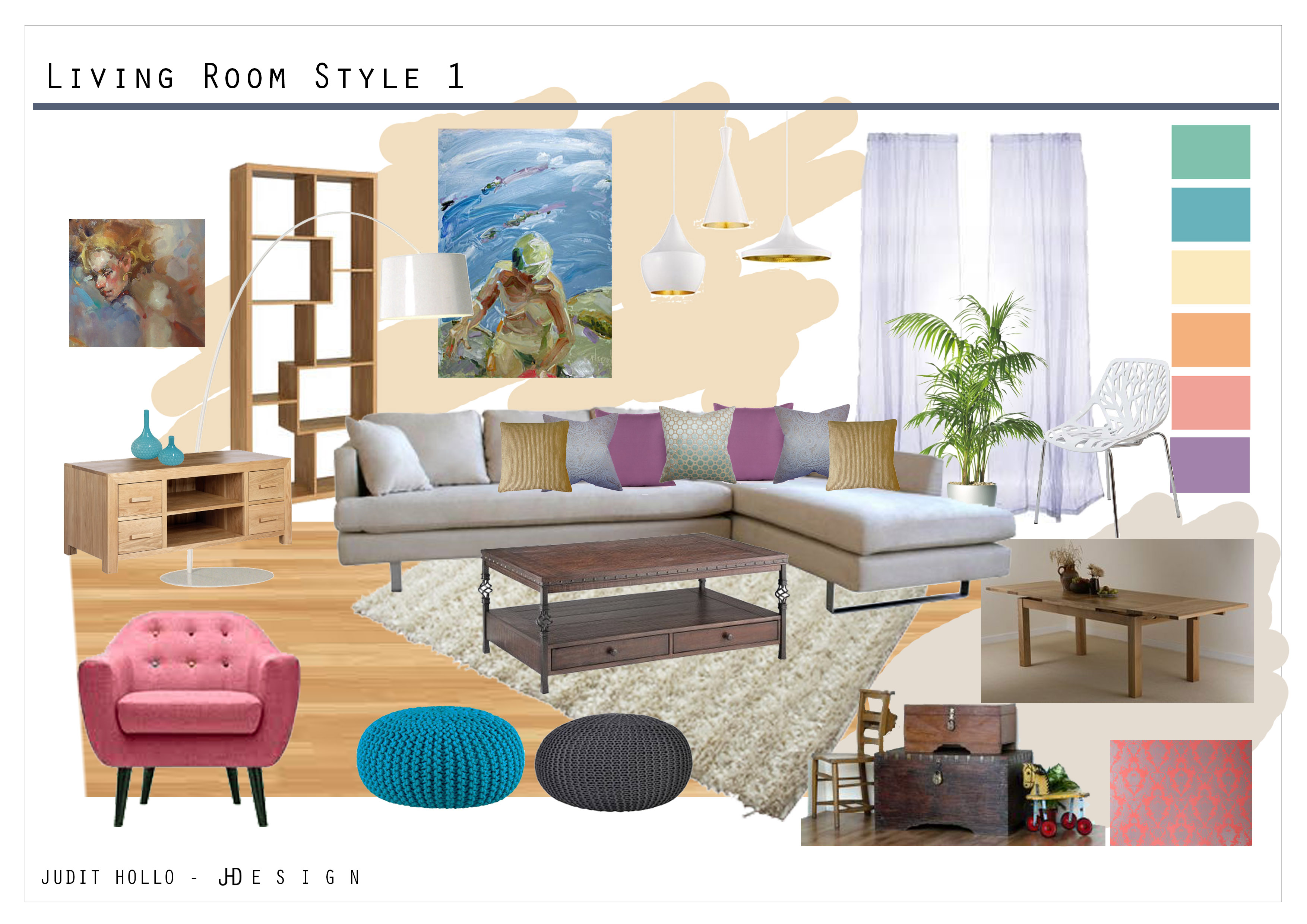 mood board interior design living room